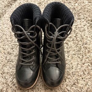 Very Volatile Black Lace-Up Boots